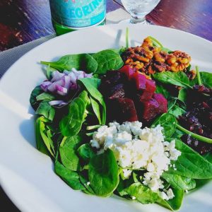 Roasted Beet salad with goat cheese